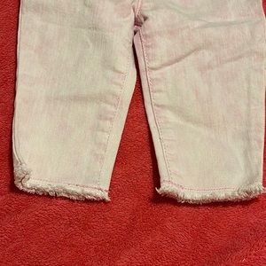 Two tone pink baby girl jeans